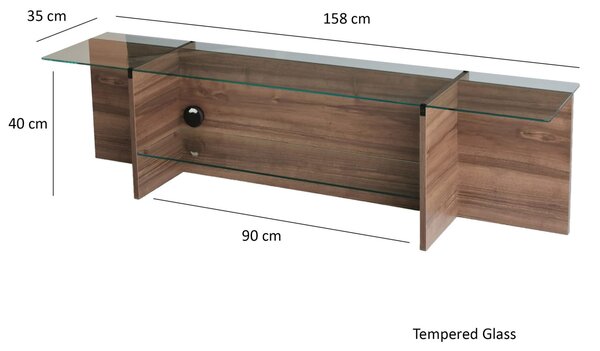 Hanah Home TV Stand Walnut Escape TV - Walnut