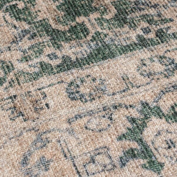 Zöld mosható futószőnyeg 60x230 cm Beau Floral – Flair Rugs