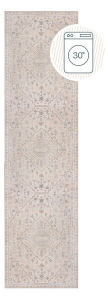 Krémszínű mosható futószőnyeg 60x230 cm Teo Traditional – Flair Rugs