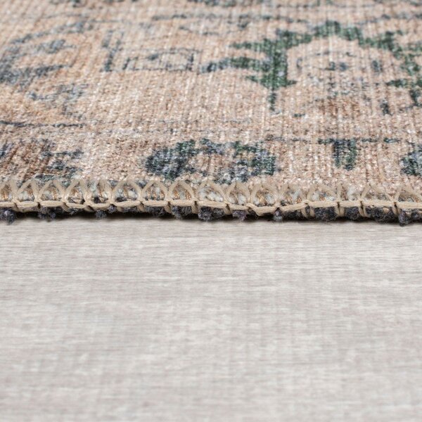 Zöld mosható futószőnyeg 60x230 cm Beau Floral – Flair Rugs