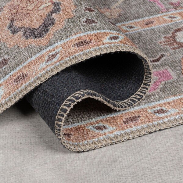 Világoszöld mosható szőnyeg 115x170 cm Una Floral – Flair Rugs