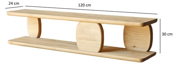 Hanah Home Fali polc Oak Modena - Oak
