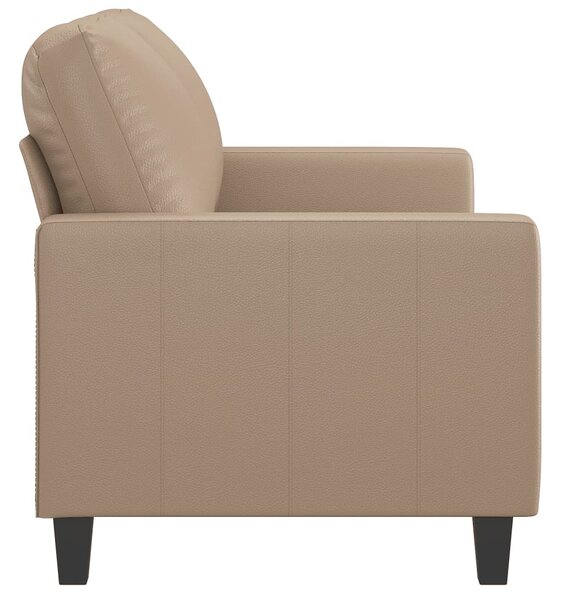 2 személyes cappuccino színű műbőr kanapé 120 cm