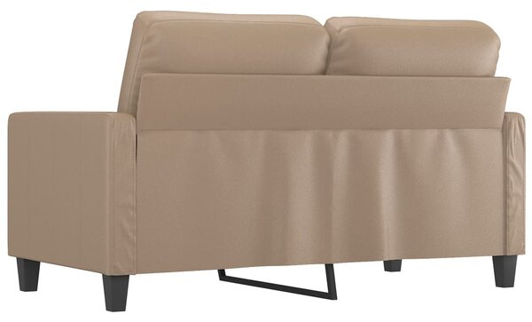 2 személyes cappuccino színű műbőr kanapé 120 cm