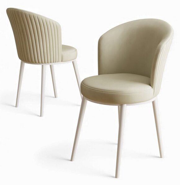Hanah Home szék szett (2 darabos) Cream White Risa - krém, fehér