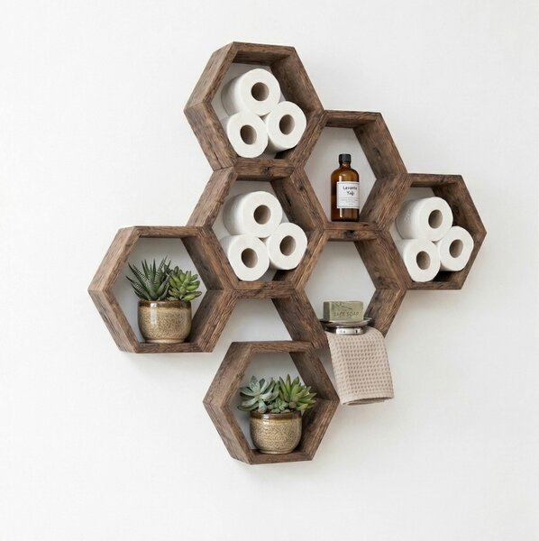 Hanah Home Decorative Wooden Wall Shelf Wooden Raf309
