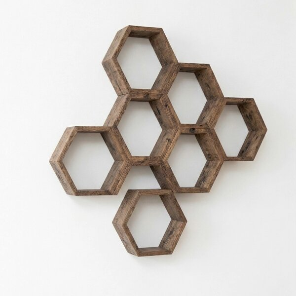 Hanah Home Decorative Wooden Wall Shelf Wooden Raf309