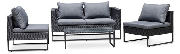 Diamond szürke mesterséges rattan kerti bútorszett - Bonami Essentials