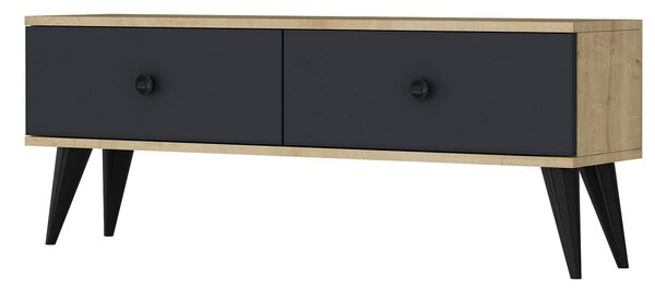 Hanah Home TV Stand Sapphire Oak Anthracite Mona 120 - Sapphire Oak, Anthracite