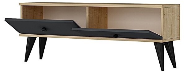 Hanah Home TV Stand Sapphire Oak Anthracite Mona 120 - Sapphire Oak, Anthracite
