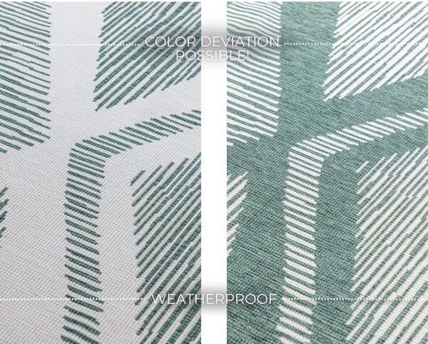 Zöld-krémszínű kültéri szőnyeg 120x170 cm Gemini – Elle Decoration