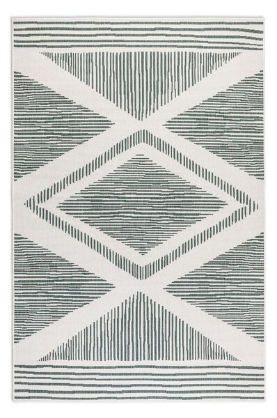 Zöld-krémszínű kültéri szőnyeg 120x170 cm Gemini – Elle Decoration