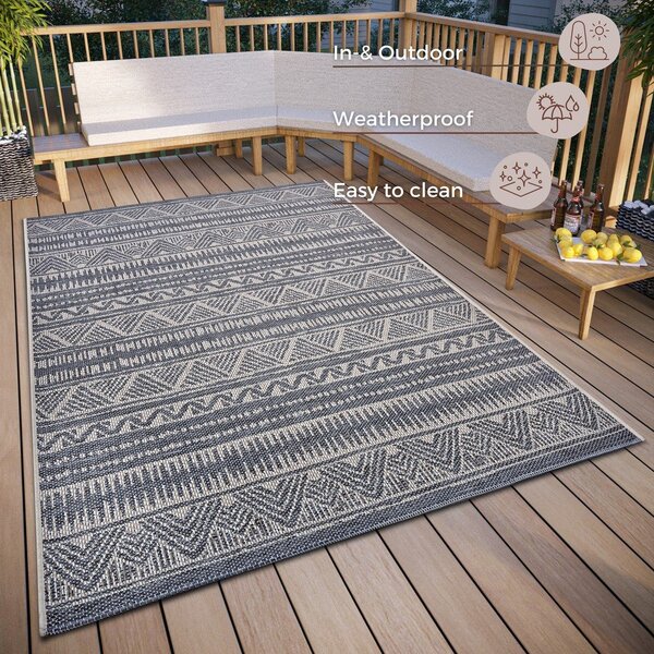 Szürke kültéri szőnyeg 76x150 cm Clyde Loto – Hanse Home