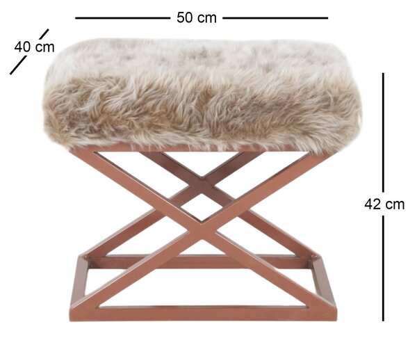 Atelier Del Sofa puff, réz Capraz plüss - réz