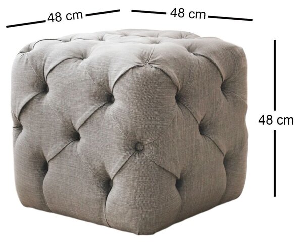 Atelier Del Sofa Puff szürke Kup Chester - szürke
