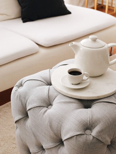 Atelier Del Sofa Puff szürke Kup Chester - szürke