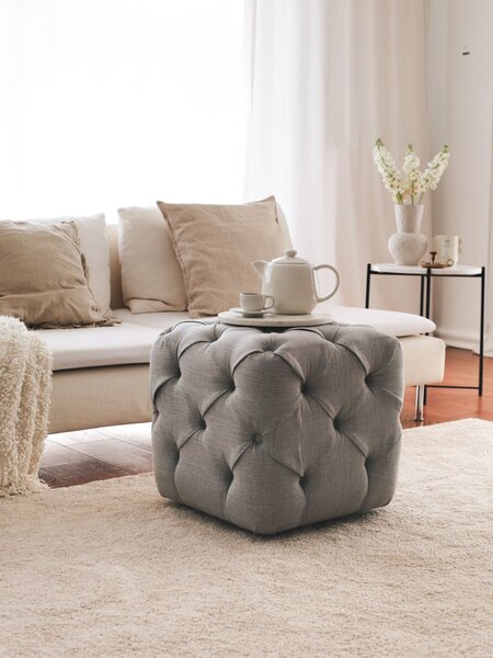 Atelier Del Sofa Puff szürke Kup Chester - szürke