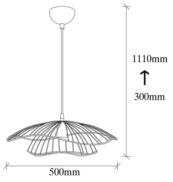 Aranyszínű függőlámpa ø 50 cm Farac – Opviq lights