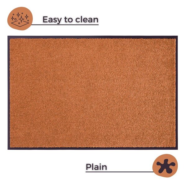 Wash & Clean narancssárga lábtörlő, 39 x 58 cm - Hanse Home