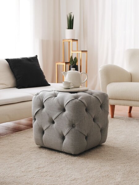 Atelier Del Sofa Puff szürke Kup Chester - szürke
