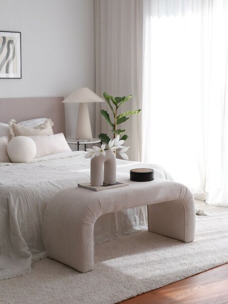 Atelier Del Sofa Puff White Nu Bench Fitilli - fehér