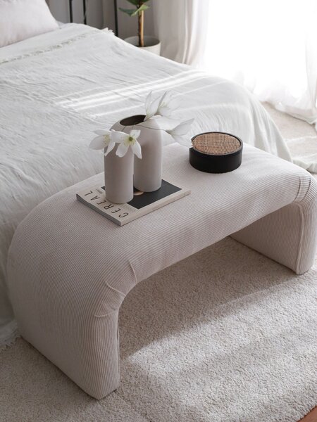 Atelier Del Sofa Puff White Nu Bench Fitilli - fehér