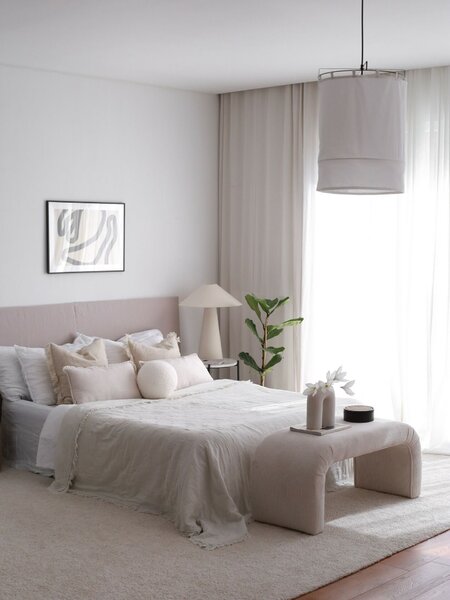 Atelier Del Sofa Puff White Nu Bench Fitilli - fehér