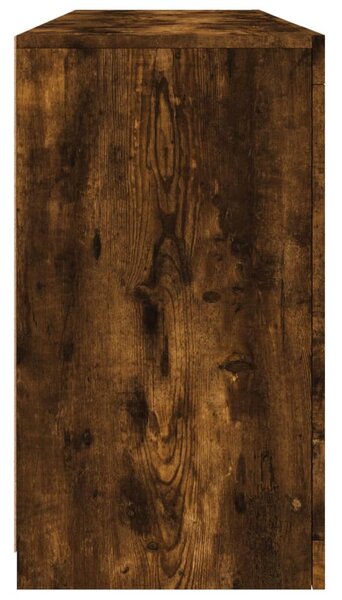 Füstös tölgy színű tálalószekrény LED-ekkel 163 x 37 x 67 cm