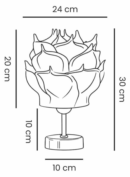 Opviq Asztali lámpa Fehér-ezüst MAG0004
