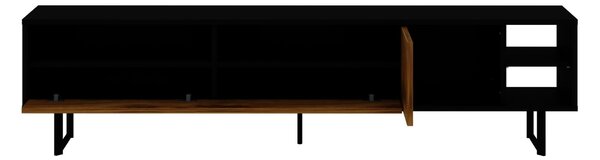 Hanah Home TV állvány BlackOak Luga - Fekete, Tölgy