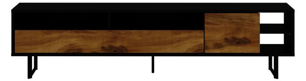 Hanah Home TV állvány BlackOak Luga - Fekete, Tölgy