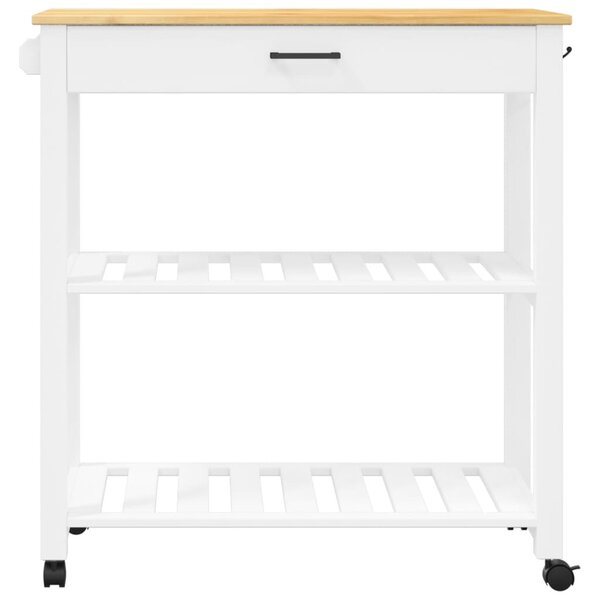 MONZA tömör fenyőfa konyhai kocsi 84 x 40 x 88,5 cm