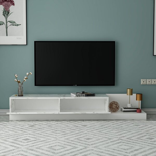 Hanah Home TV állvány Marmo Marble White Major - márvány hatású, fehér