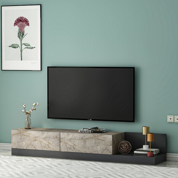 Hanah Home TV állvány Gordion Marble Anthracite Major - Gordion Marble, Anthracite