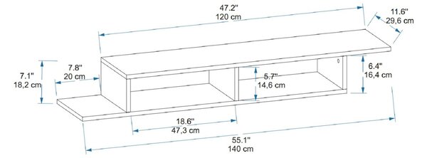 Hanah Home TV Stand Atlantic Pine Muson - Atlantic Pine