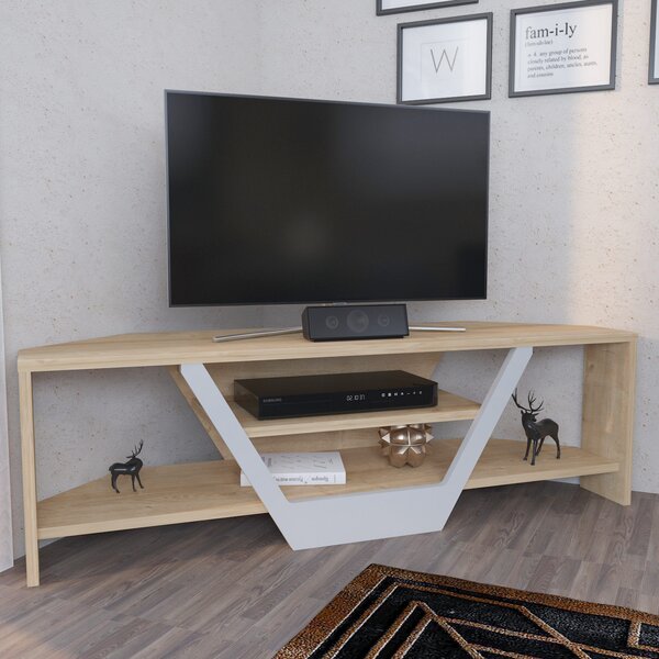 Hanah Home Sares TV állvány - Tölgy, Fehér