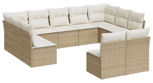 VidaXL Polyrattan Kerti Ülőgarnitúra - 11 részes - Bézs