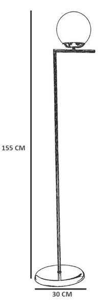 Opviq Floor Lamp Black White 8818-2