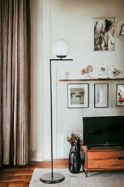 Opviq Floor Lamp Black White 8818-2