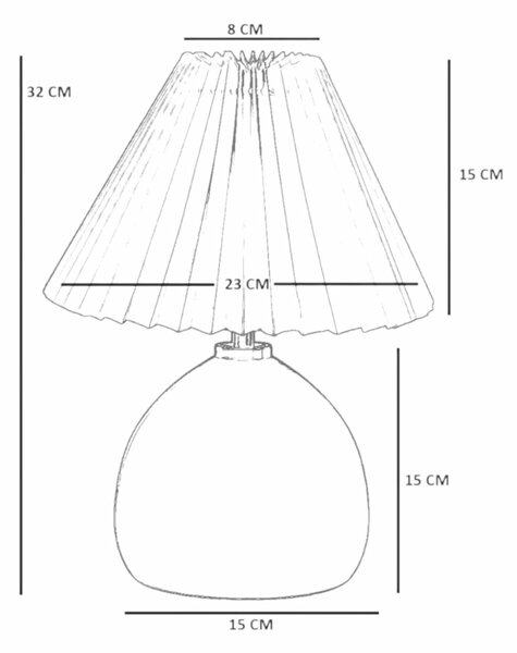 Opviq 8898-5 Krém Tölgy Asztali Lámpa