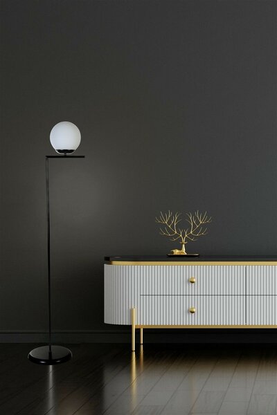 Opviq Floor Lamp Black White 8818-2