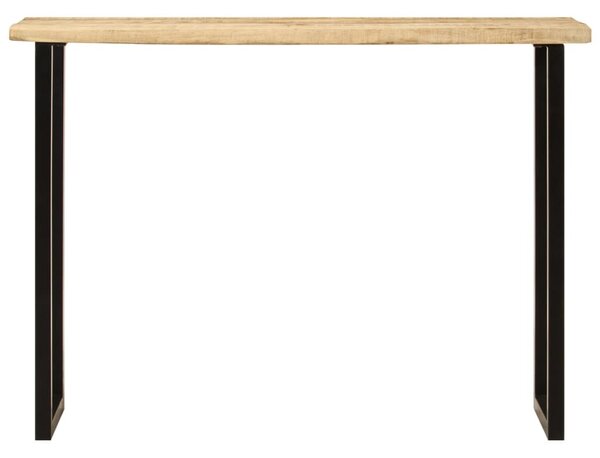 Tömör mangófa konzolasztal természetes éllel 105 x 33 x 76 cm