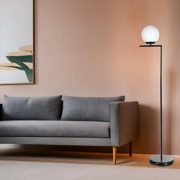 Opviq Floor Lamp Black White 8818-2