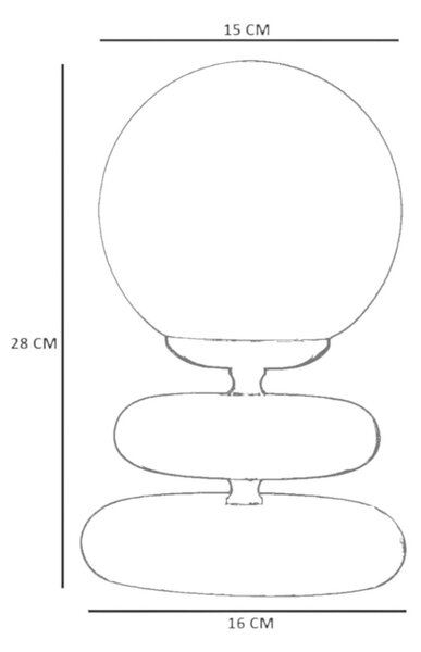 Opviq Asztali lámpa Fehér Diófa 8901-3