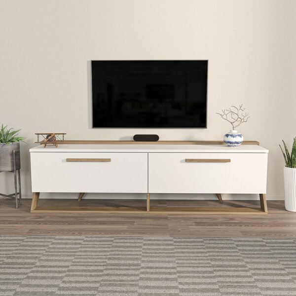 Hanah Home TV állvány Astrid - fehér, dió