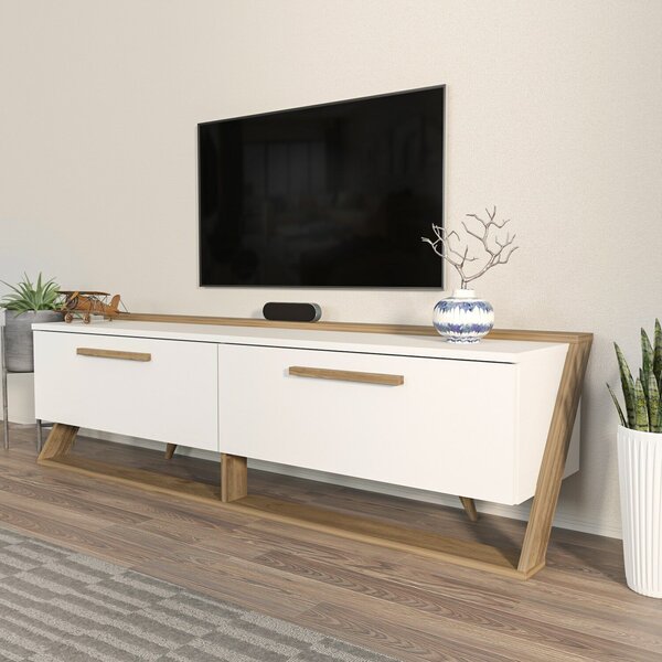 Hanah Home TV állvány Astrid - fehér, dió