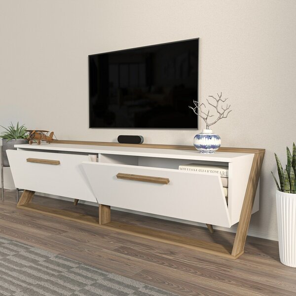 Hanah Home TV állvány Astrid - fehér, dió