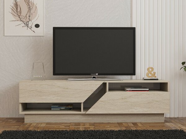 Hanah Home TV Stand Travertine Koza - Travertine