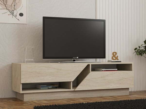 Hanah Home TV Stand Travertine Koza - Travertine