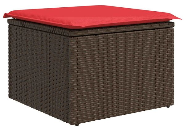 VidaXL 6 részes barna polyrattan akácfa kerti ülőgarnitúra párnákkal